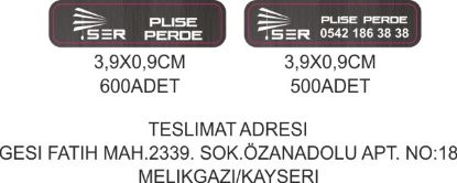 Sobe Reklam Normal Kesimli Damla Etiketler