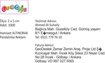 Sobe Reklam Normal Kesimli Damla Etiketler