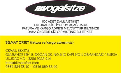Sobe Reklam Normal Kesimli Damla Etiketler