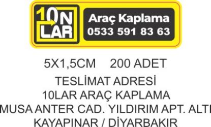 Sobe Reklam Normal Kesimli Damla Etiketler