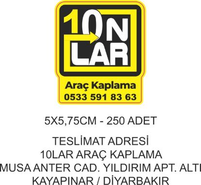 Sobe Reklam Normal Kesimli Damla Etiketler