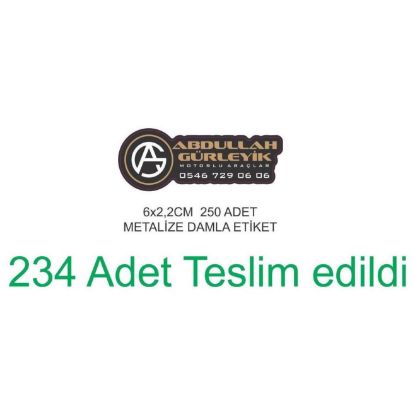 Sobe Reklam Normal Kesimli Damla Etiketler